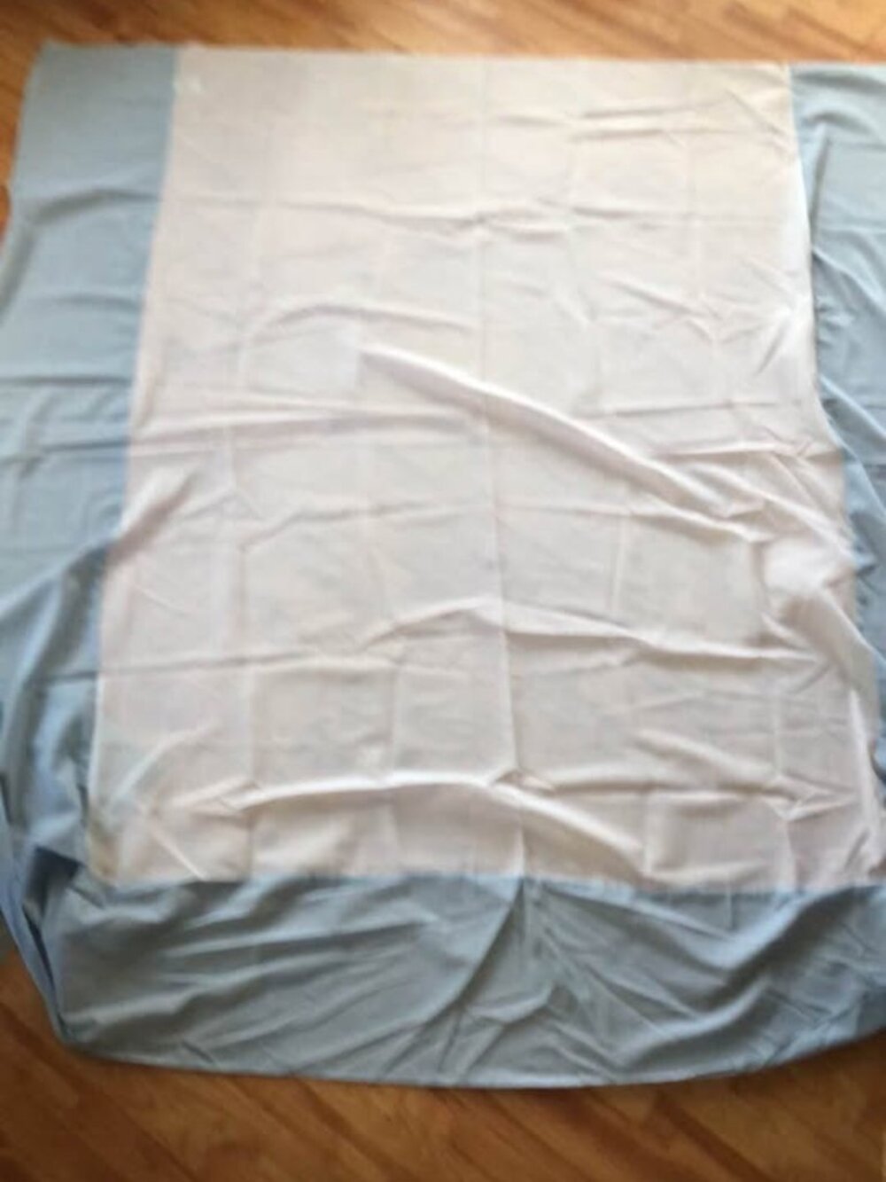 Martha Stewart full bed skirt baby blue pale blue NWOT